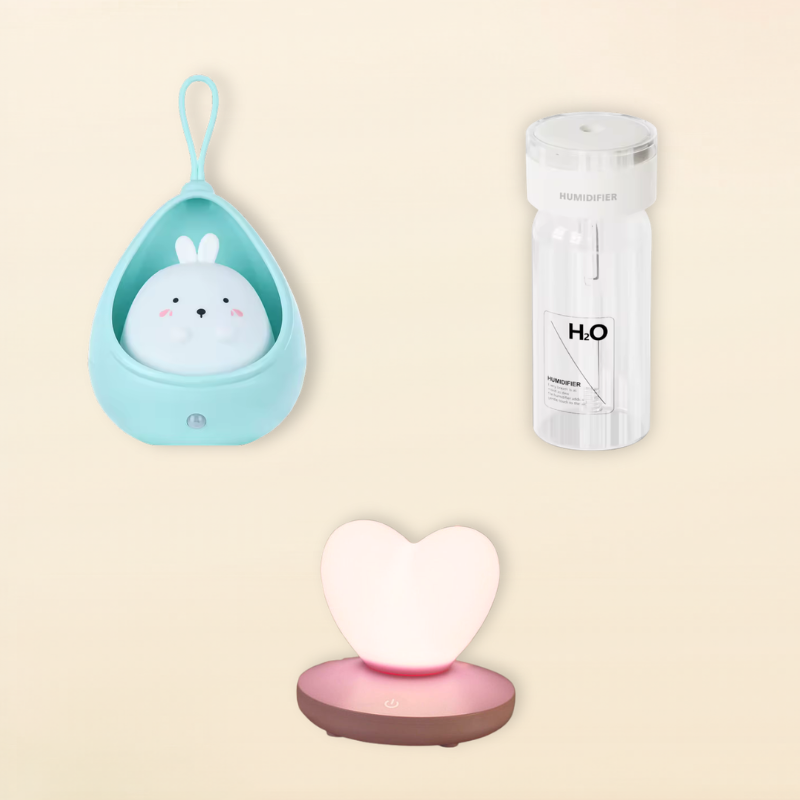 Cosy Room Bundle — Pet Night Light + Love Heart Light + Humidifier