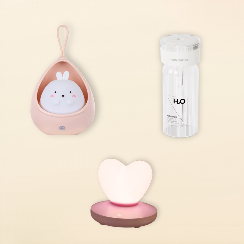 Cosy Room Bundle — Pet Night Light + Love Heart Light + Humidifier