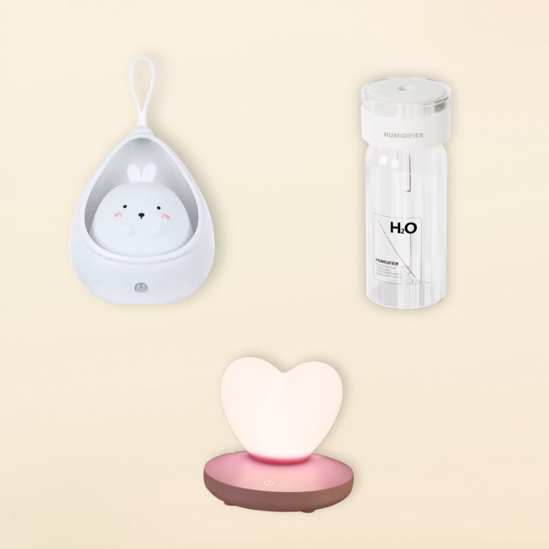 Cosy Room Bundle — Pet Night Light + Love Heart Light + Humidifier