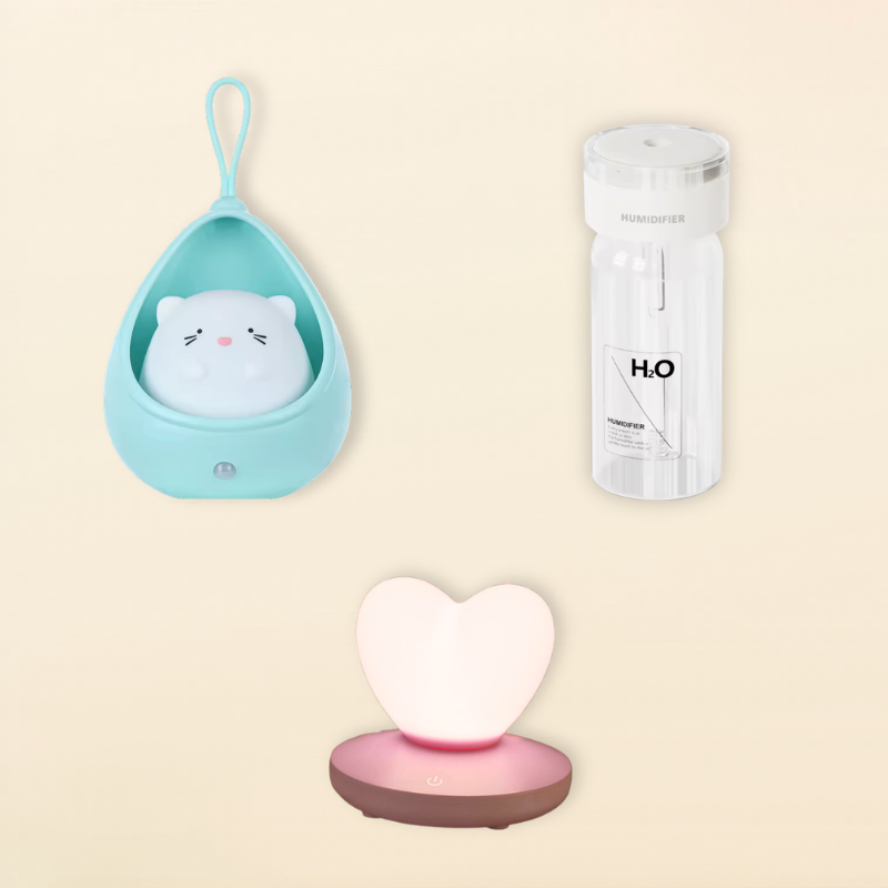 Cosy Room Bundle — Pet Night Light + Love Heart Light + Humidifier